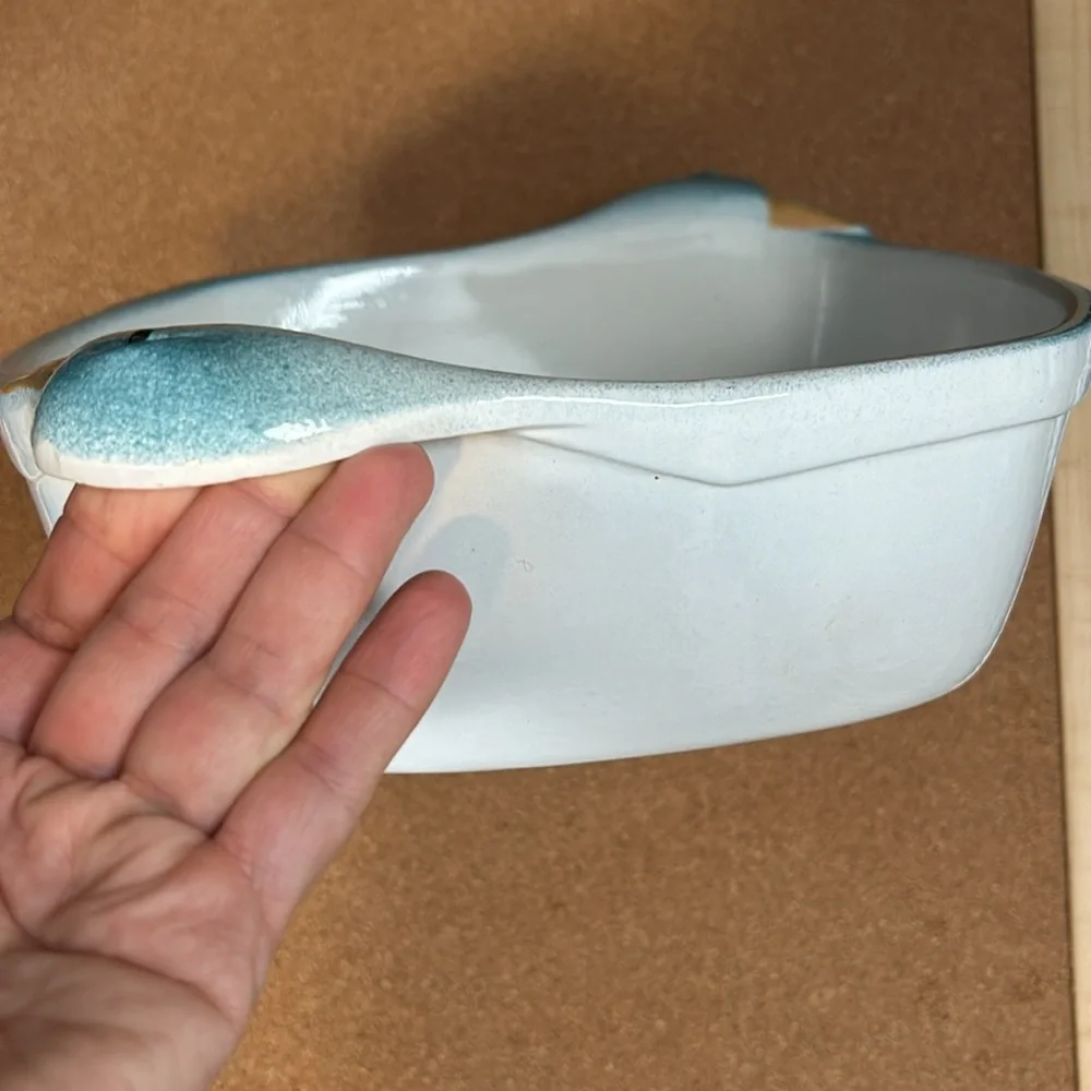 Vintage seagull / duck  salad bowl or oven dish from France
